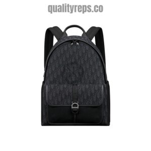 Dior 8 Backpack Black Dior Oblique Jacquard Quality Reps