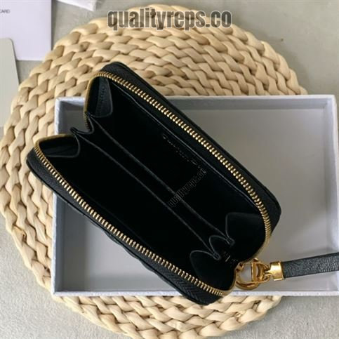 Dior Caro Compact Zipped Wallet Black Calfskin DB045 Quality Reps - Image 10