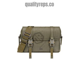 Dior Hit the Road Messenger Bag with Flap Khaki Dior Gravity Leather and Khaki Grained Calfskin Quality Reps