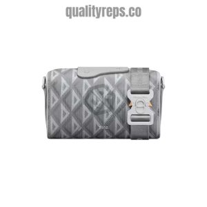 Dior Lingot 22 Gray CD Diamond Canvas Bag DB095 Quality Reps