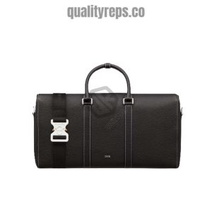 Dior Lingot 50 Duffle Bag Black Grained Calfskin DB022 Quality Reps