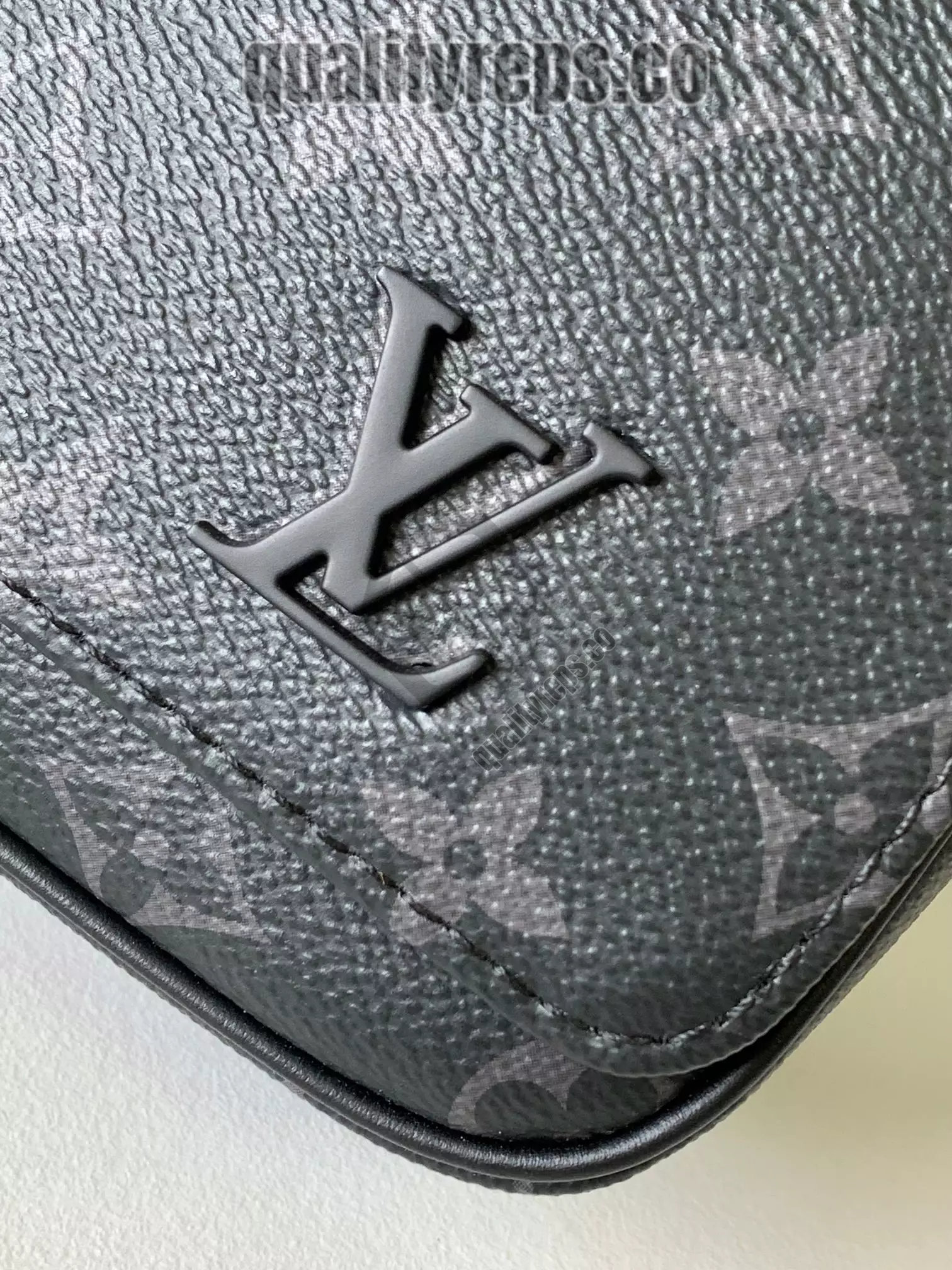 District PM Messenger Bag Monogram Eclipse Coated Canvas Quality Reps - Image 10