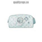 Dopp Kit Monogram Aquagarden Canvas Crystal Blue Leather Quality Reps