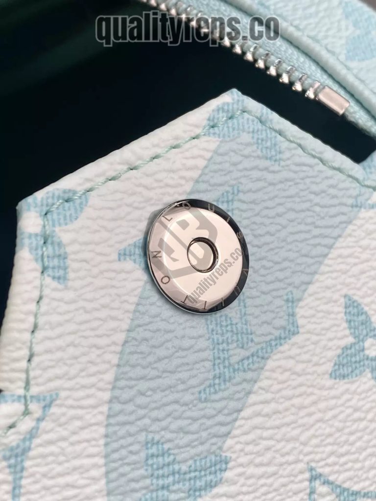 Dopp Kit Monogram Aquagarden Canvas Crystal Blue Leather Quality Reps