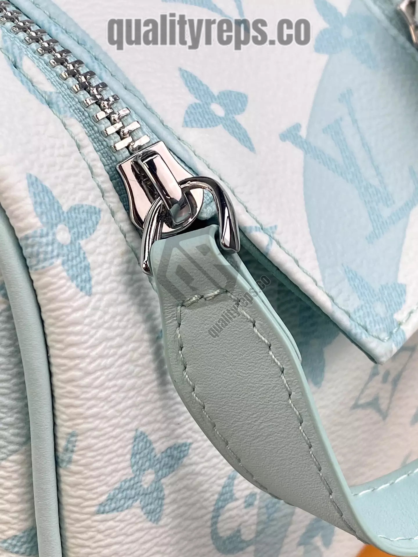 Dopp Kit Monogram Aquagarden Canvas Crystal Blue Leather Quality Reps - Image 6