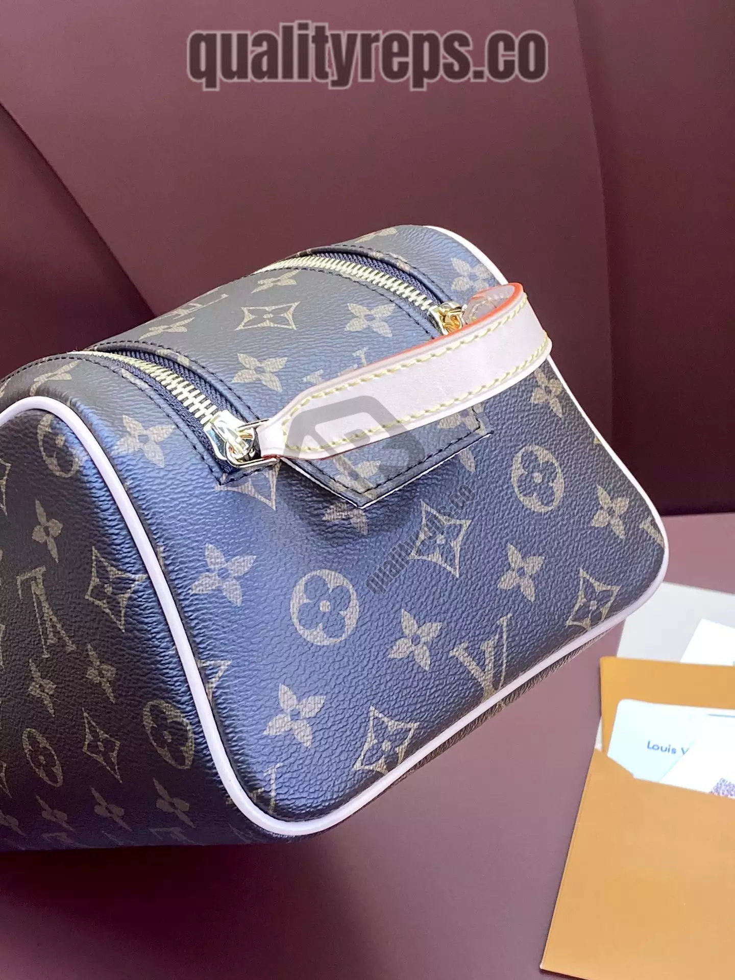 Dopp Kit Toilet Pouch Monogram Canvas Quality Reps - Image 4