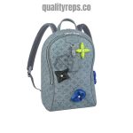 Ellipse Backpack Granite Embossed Cowhide Leather LB006 Quality Reps