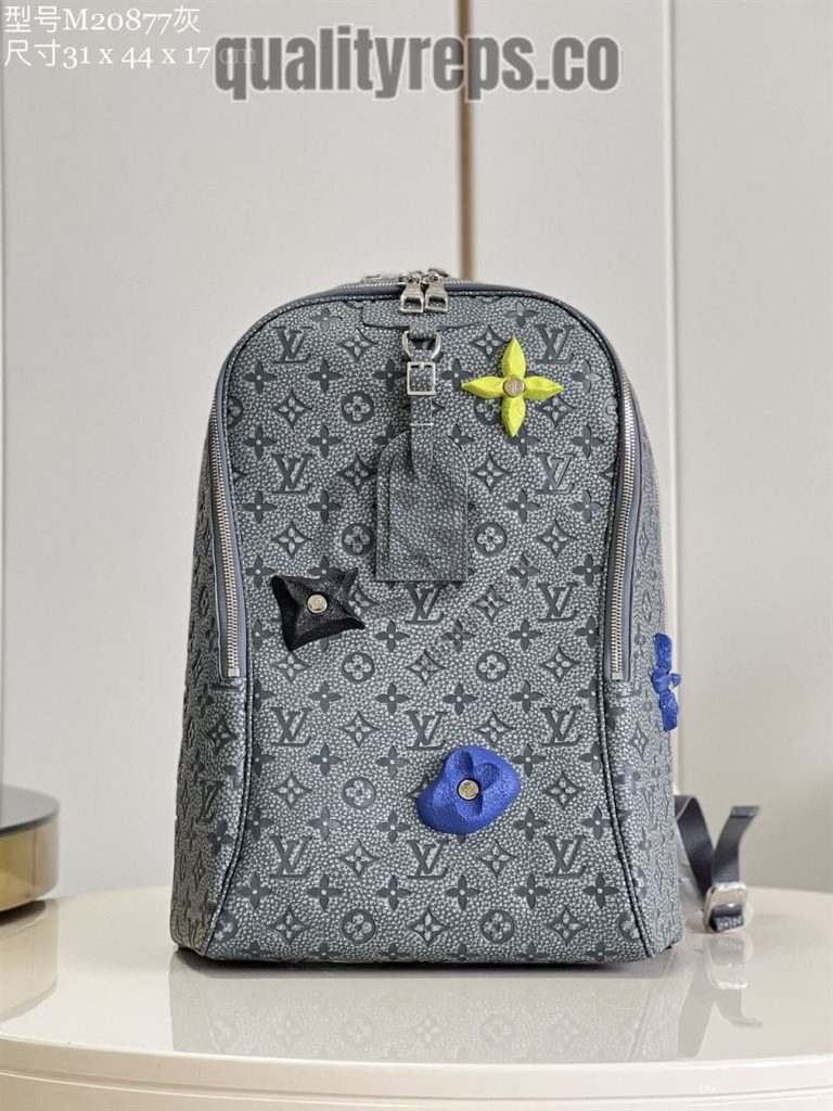 Ellipse Backpack Granite Embossed Cowhide Leather LB006 Quality Reps