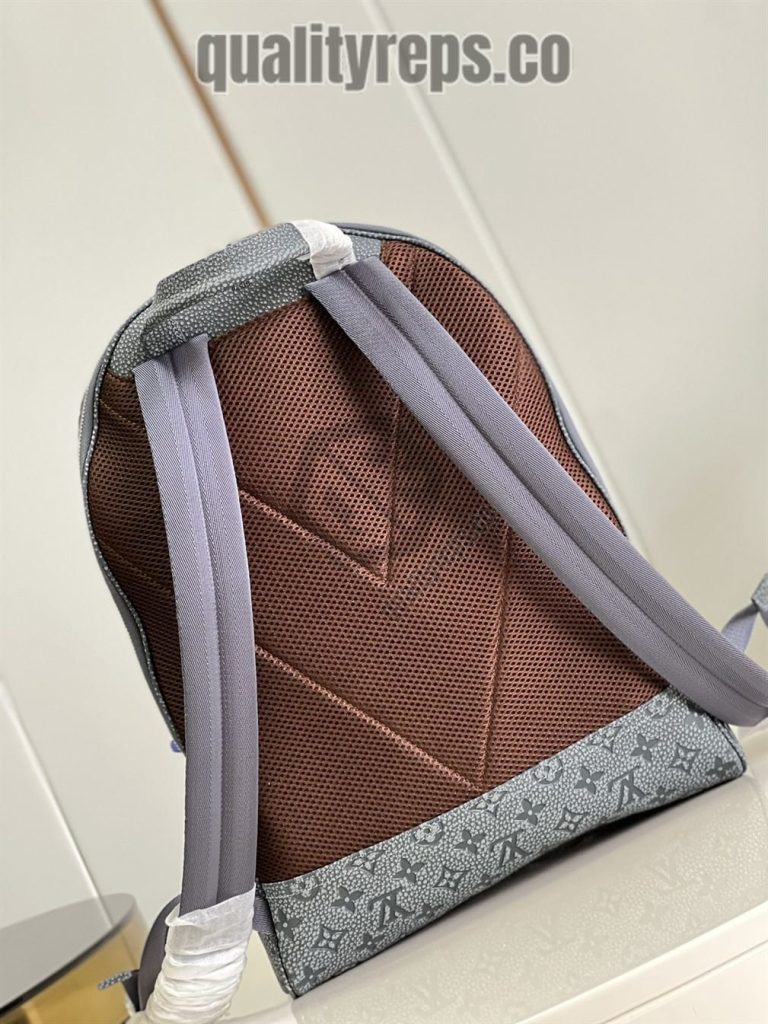 Ellipse Backpack Granite Embossed Cowhide Leather LB006 Quality Reps