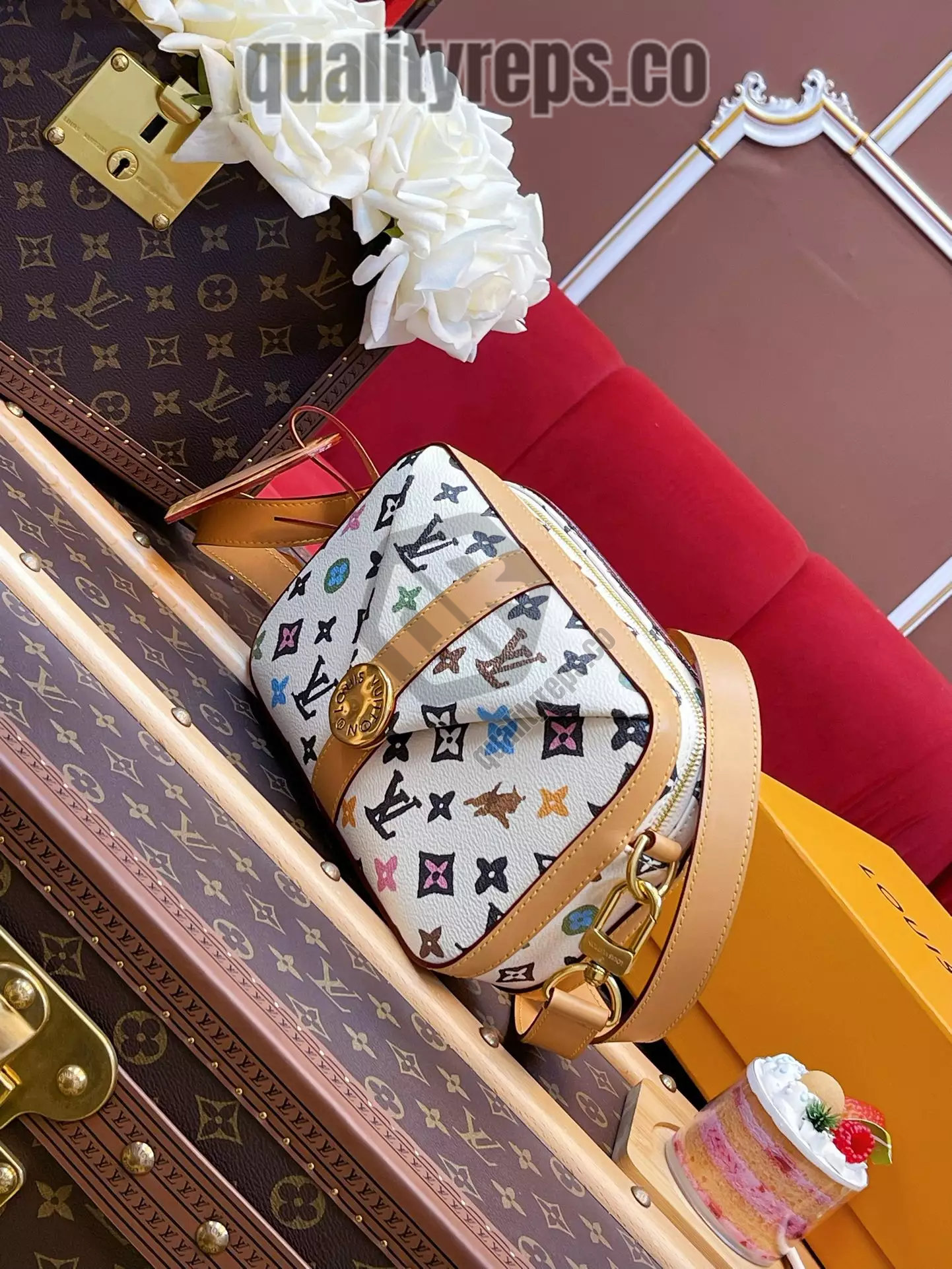 Envelope Messenger Bag Vanilla Monogram Craggy Canvas Quality Reps - Image 3