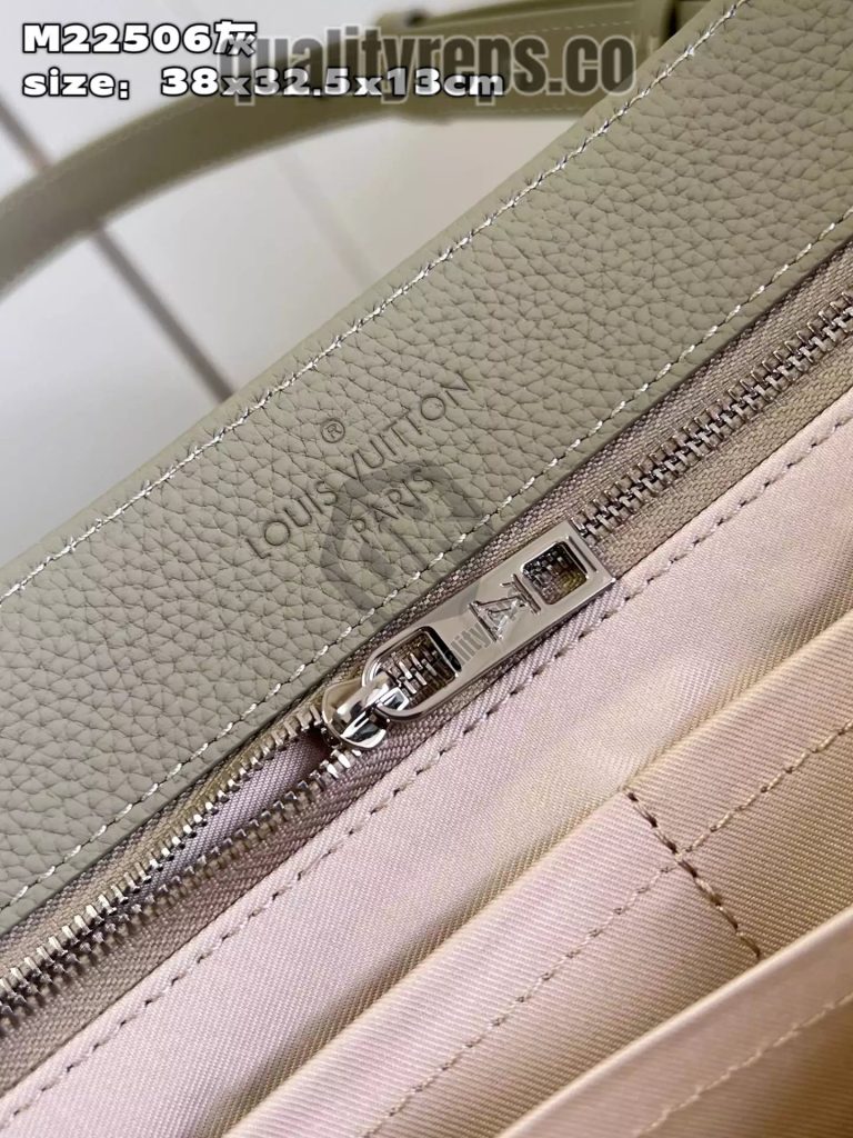 Fastline Tote LV Aerogram Sage Cowhide Leather Quality Reps