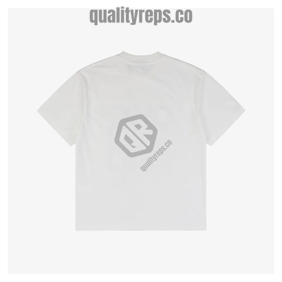 L 3D Sketch Flower Emblem Embroidery T-Shirt (Black/White) Quality Reps - Image 4