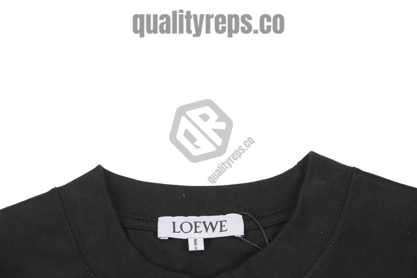 L 3D Sketch Flower Emblem Embroidery T-Shirt (Black/White) Quality Reps - Image 7