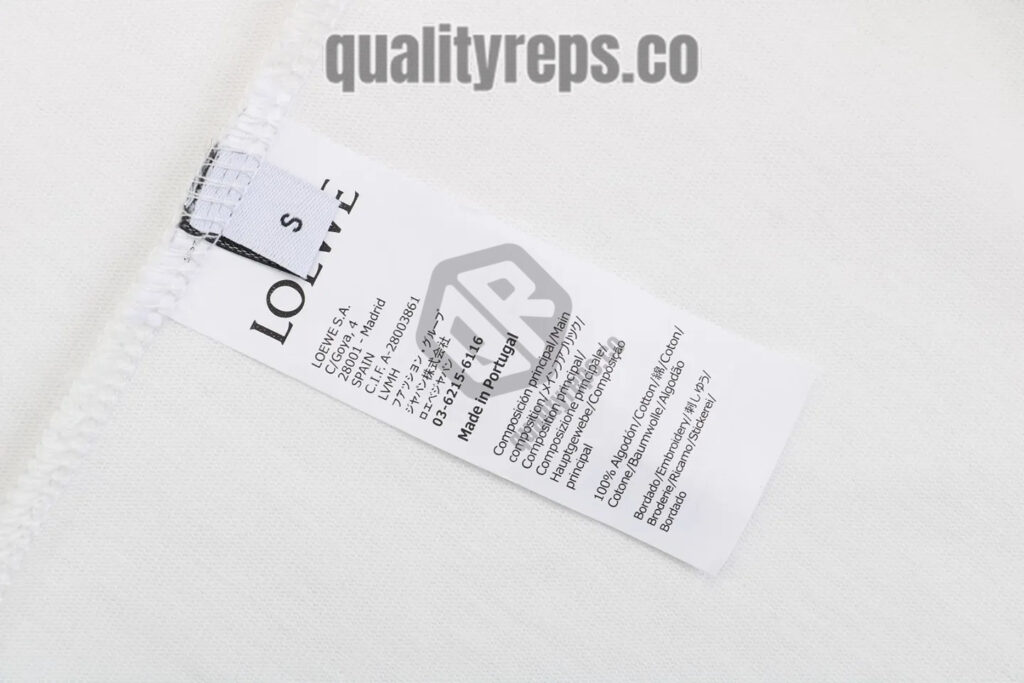 L Banana Tree Elephant Embroidered T-Shirt (White/Black) Quality Reps