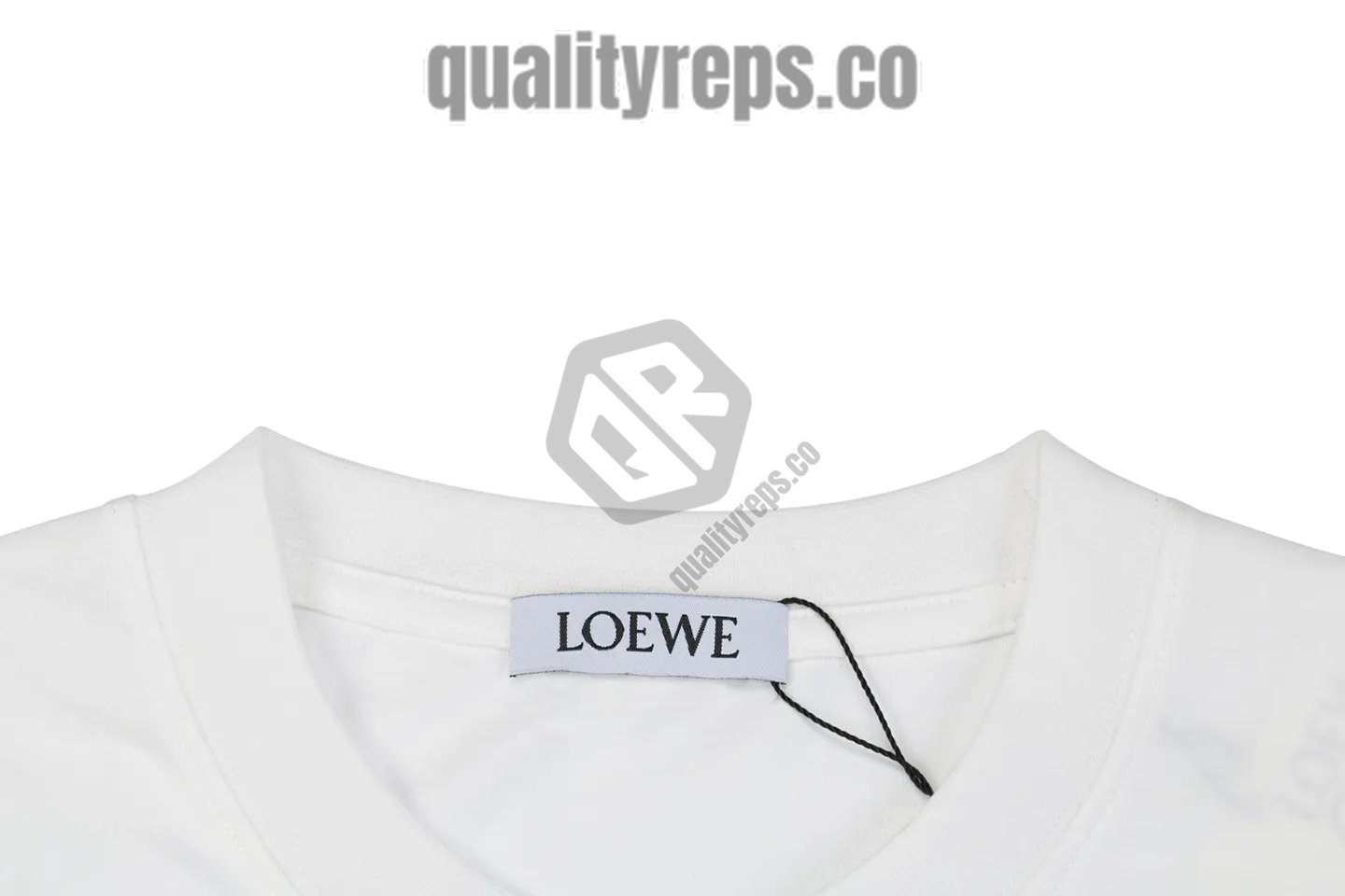 L Banana Tree Elephant Embroidered T-Shirt (White/Black) Quality Reps - Image 7