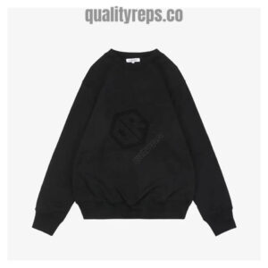 L Black Tonal Anagram Embroidered Sweatshirt Quality Reps