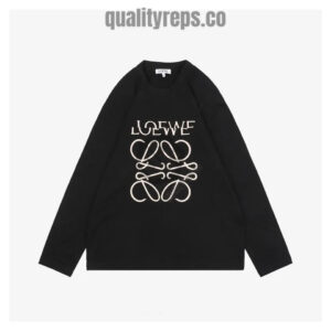 L Dislocated Logo Embroidered Shirt (Black/White) Quality Reps