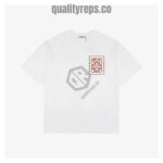 L Dotted Floral Logo Heat-Sealed T-Shirt (White/Black) Quality Reps