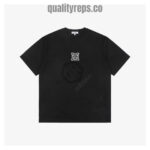L Dragon Floral Logo Embroidered T-Shirt (Black/White) Quality Reps
