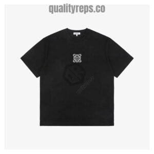 L Dragon Floral Logo Embroidered T-Shirt (Black/White) Quality Reps