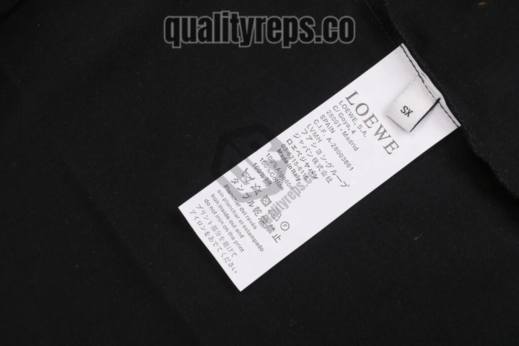 L Dragon Floral Logo Embroidered T-Shirt (Black/White) Quality Reps