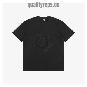 L Embroidered Anagram T-shirt (Black/White) Quality Reps