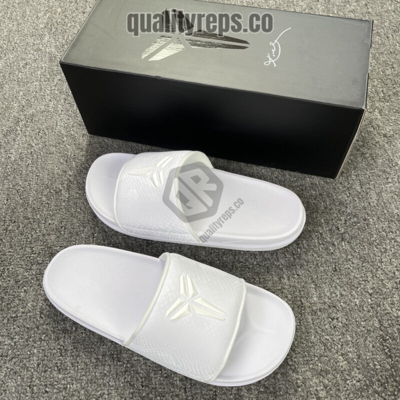 Nike Kobe Offcourt Slide Triple White Quality Reps 7