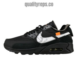 Off White x Air Max 90 Black Quality Reps 1