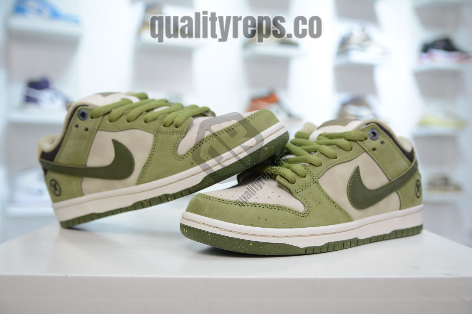 Yuto Horigome x Nike SB Dunk Low 'Asparagus' Quality Reps 5