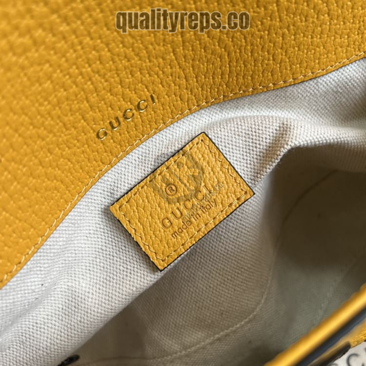 adidas x Gucci Horsebit 1955 Mini Bag Yellow Black Leather GB108 Quality Reps - Image 10